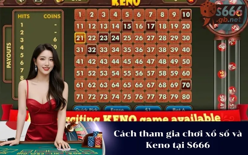 Cách tham gia chơi xổ số và Keno tại S666