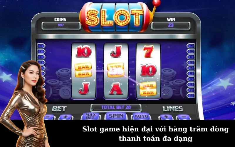 Slot game hiện đại với hàng trăm dòng thanh toán đa dạng